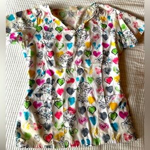 small women’s scrub top Dora the explorer Nickelodeon